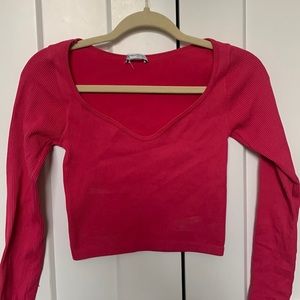 Hot Pink Ribbed Top